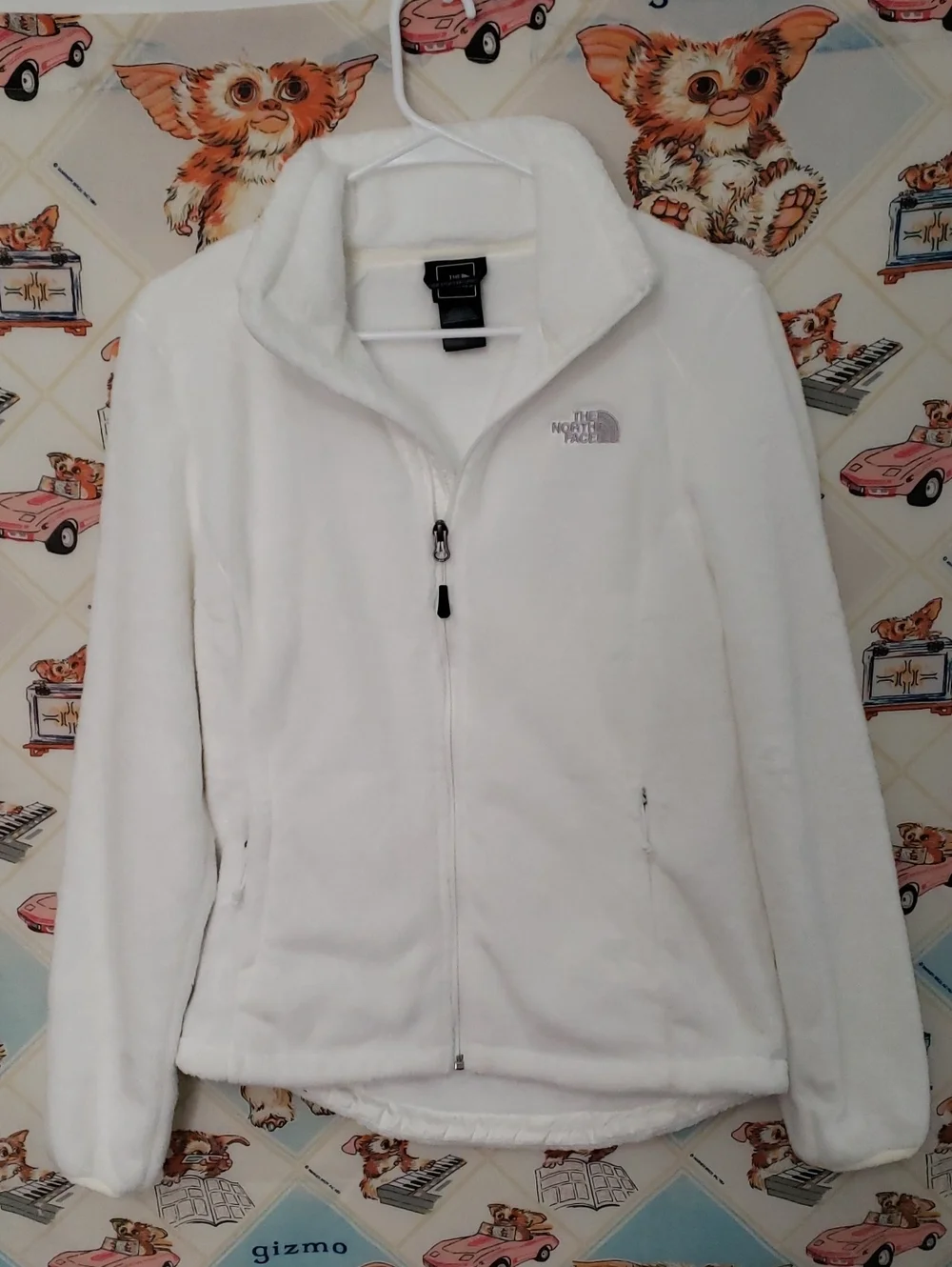Women’s The North Face Osito White Fleece Full Zip Deep Pile Jacket Medium - Picture 1 of 4